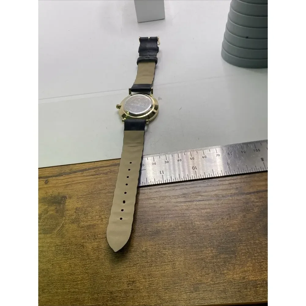 Womens Mop Dial Gold Tone Watch Works New Battery